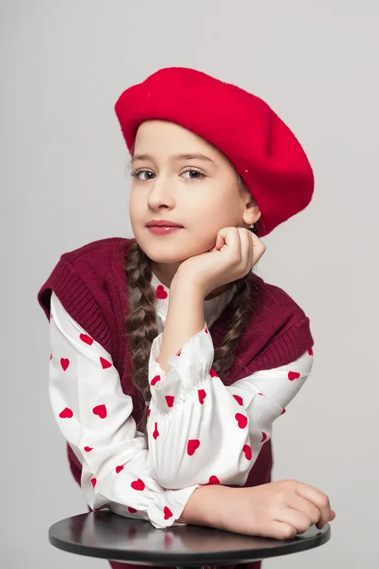 Beautiful girl in hearts — BLOOM Magazine, December 2025